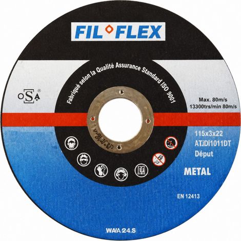 Disque à tronçonner le métal diamètre 115 x 3 x 22, FIL degréFLEX