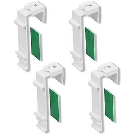BUNTHAUS Lot de 8 fixations à pince pour store enrouleur  Supports adhésifs sans perçage, pièces de rechange et de réparation pour stores de fenêtre (1/5)