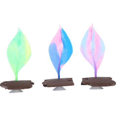 Décorations d'aquarium en Silicone, plantes aquatiques, feuilles, paysage d'aquarium artificiel doux (1/5)