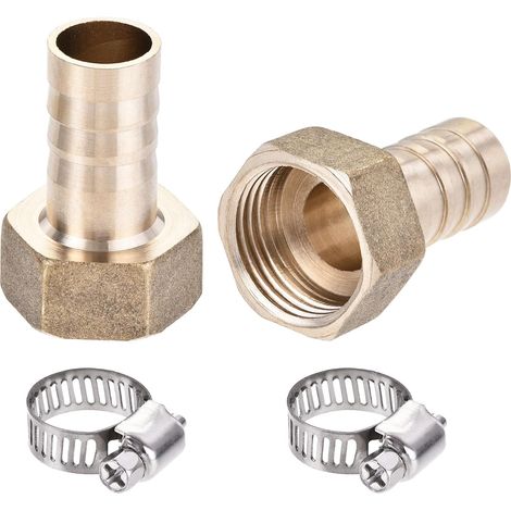 Raccord Barbelé Laiton Tuyau Connecteur Avec 9-16mm 2pcs (1/5)