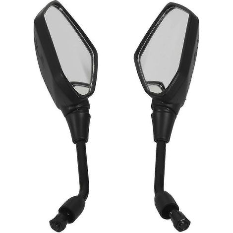 Rétroviseur universel pour moto (lot de 2), grande taille, noir, chromé, pour scooter. (1/5)