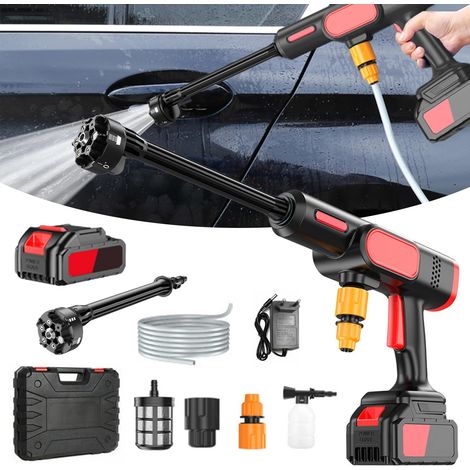 Nettoyeur Haute Pression, 80 Bar Nettoyeur Haute Pression sans Fil, 800w Nettoyeur Haute Pression sur Batterie pour Voiture, Terrasse, Pelouse, Nettoyeur Haute Pression avec 5m Tuya (Nero) (1/5)