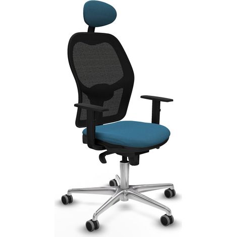 Sedia da Ufficio Piqueras y Crespo 1D086G1 Nero Verde petrolio (1/5)