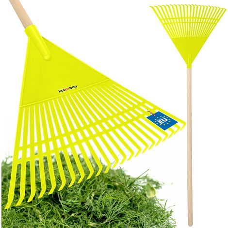 KOTARBAU® Rateau à Feuilles - Plastique - 55 cm - Sureau - avec Manche - Râteau Jardin - Balai à Gazon - Ramasse Feuilles - Léger - Résistant - Entretien Jardin (1/5)