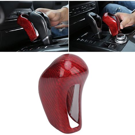 Modification de voiture 13-18 Style de voiture en fibre de carbone véritable pour Maserati Ghibli Quattroporte Levante Protection de pommeau de levier de vitesse (1/5)