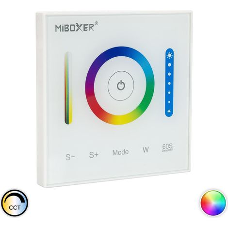 Controller Regolatore a Parete Touch LED RGB/RGBW/RGBWW 12/24V DC RF P3 MiBoxer