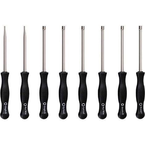 Embouts De Tournevis A Douille Pour Carburateur - Acier Inoxydable - Compatible Moteurs 2 Temps - Pac Man Single D Double D Hex 7 Dents 21 Dents Cannelé - Lot De 8 (1/5)