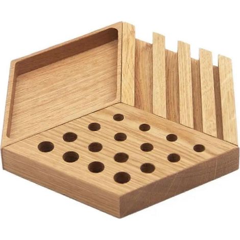 Multifunktionale Visitenkartenablage aus Holz für den Schreibtisch (1/5)