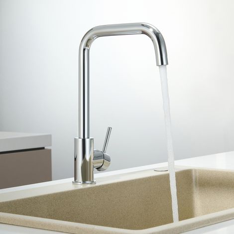 CECIPA MAX Hochdruck Küchenarmatur, Edelstahl Mischbatterie Küche, 360° Drehbar Wasserhahn Küche, verchromte Spülenarmatur mit Einhebel (1/5)