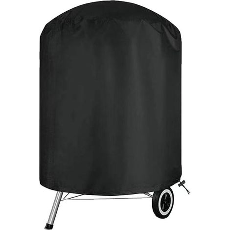 CYRILL – Copertura protettiva rotonda per barbecue da esterno, resistente ai raggi UV e impermeabile, in tessuto Oxford, Ø 61 x 72 cm, compatibile con la maggior parte dei barbecue, nera (1/5)