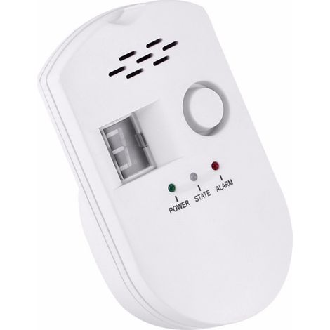 Détecteur de gaz monobloc Gaz naturel Méthane Propane Butane Alarme enfichable avec affichage numérique - 69120mm (1/2)