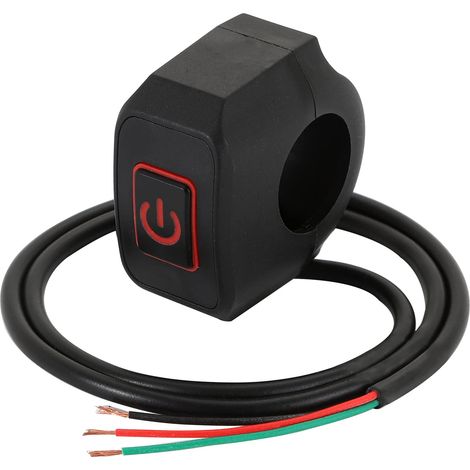 bouton momentané de commutateur de guidon de moto de 22mm 7/8 ''pour le bouton de commutation étanche de mise à mort électrique avec la lumière LED (1/5)