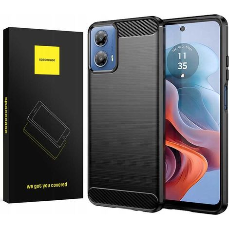 Coque Spacecase Carbon noire pour Motorola Moto G34/G45 5G (1/5)