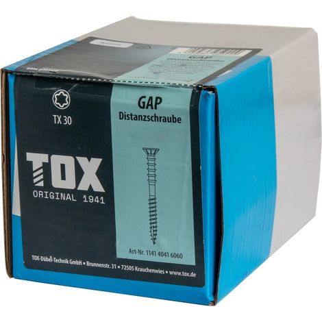 Vis d'écartement diam. 6 x 60 mm zingué bleu Torx