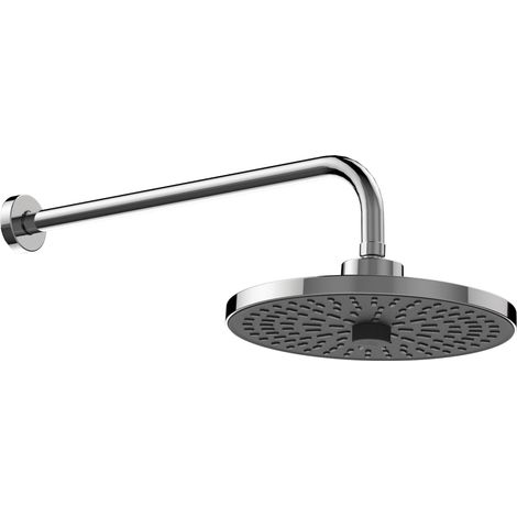 Ideal Standard Alu+ Ensemble de Douche 2 en 1, Pomme de douche 26 cm avec 2 jets, Bras de douche 30 cm, Chrome (1/4)