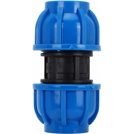 4 Stücke PE Kunststoff Gerade Verbinder 25mm bis 25mm Wasserrohradapter Gerade Verbinder Wasserrohrverschraubung Rohrverbinder