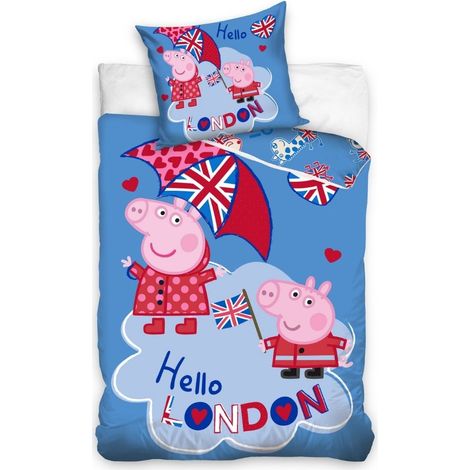 Peppa Pig Parure Copripiumino Hello London