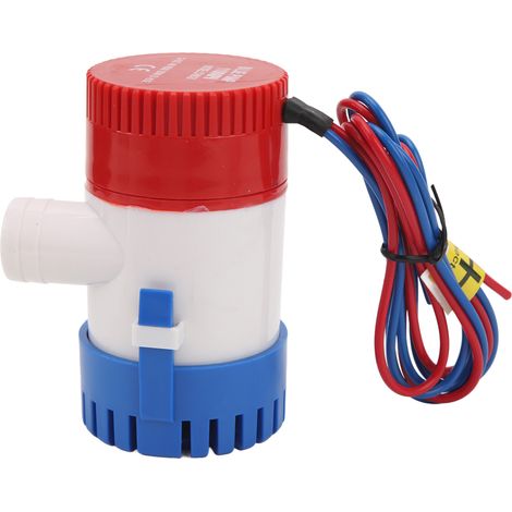 Kit tuyauterie pompe de cale 12V noir 1100GPH, avec tube d'évacuation 1-1/8 pouce, pour bateau, yacht et camping-car, raccords inclus. (1/5)