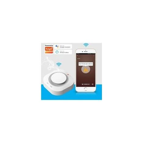 Alarme de fumee a domicile Detecteur de fumee Tuya Intelligent WiFi Alarme incendie Tuya (1/5)