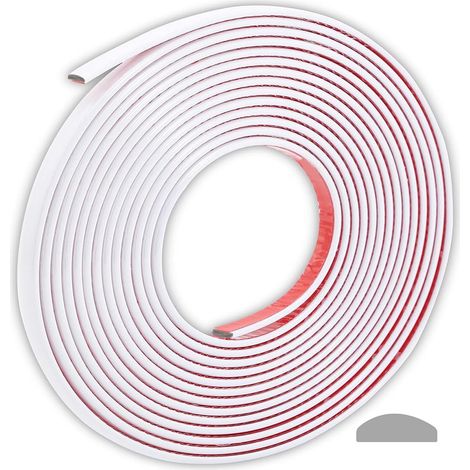 Bande autocollante 3D blanche pour bordure de mur - Ruban décoratif pour plafond, coin, miroir, meubles, porte, armoire, maison et voiture (1,2 cm x 5 m) (1/5)