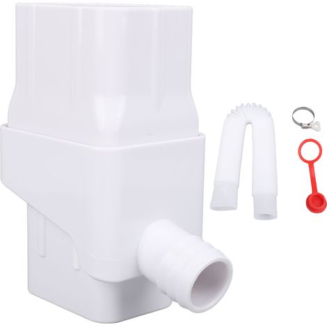 Kit de recogida de agua de lluvia - Desviador de bajante de canalón - Fácil instalación - Kit completo con 5 piezas en ABS blanco