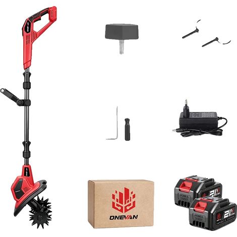 Motozappa elettrica, motore brushless, design ergonomico, 2 batterie, 1 caricabatterie UE (1/2)