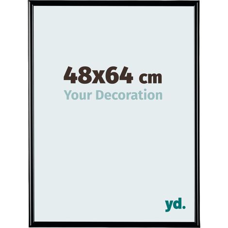 yd. - Cadre photo 48x64 - Noir Brillant - Plastique - Bordeaux