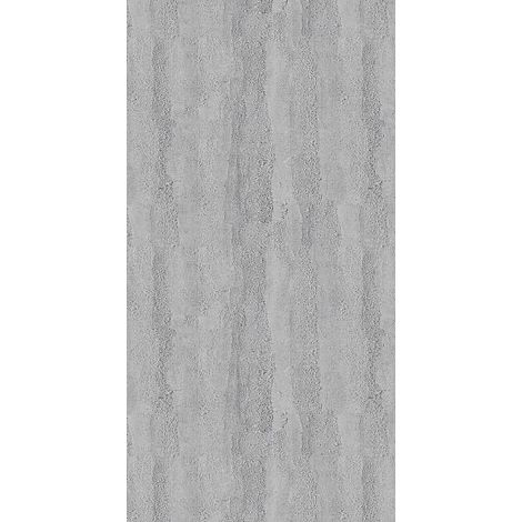 Feuille de pierre - Effet sablé - Pack de 5,76 m² - Lot de 8 pièces - L59 x H120 cm - gris - SAMOVA