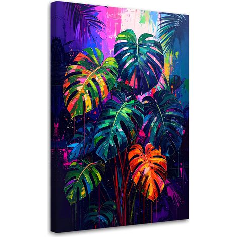 Wandbild Tropische Monstera Blätter 70x100 cm (1/5)