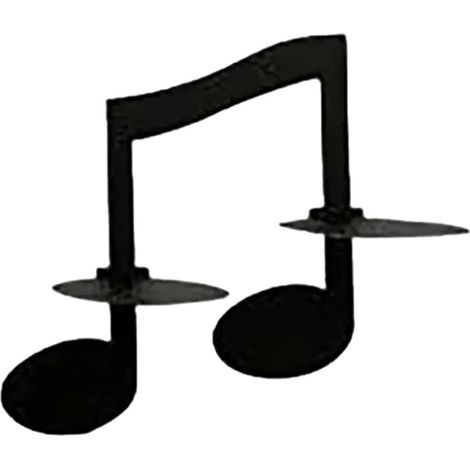 Support Pour Bougie En Forme De Note De Musique - Support Murale En Métal - Décoration Intérieure Bureau Salon - Lot De 4 Pièces (1/5)
