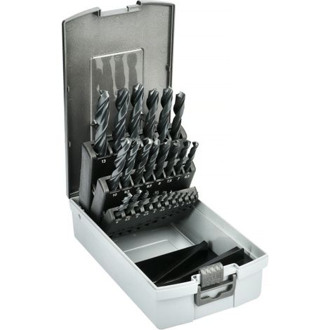 Juego Hanger Caja 25 Brocas HSS Laminadas 1-13 mm (1/3)
