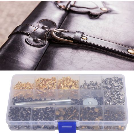 480 Rivets Double Capsule Métalliques pour Sacs, Ceintures et Bagages - 4 Couleurs (1/5)