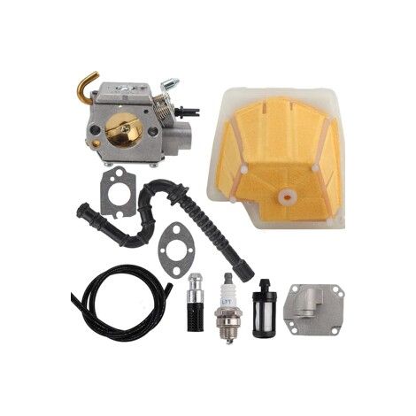 Kit carburateur compatible Stihl MS270 et MS280 – Avec allumage, filtre air, tuyau essence et filtre essence – Réf 1133 120 0607