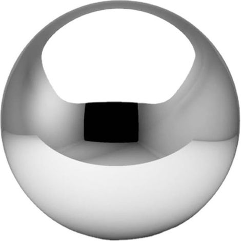 Grande boule décorative en acier inoxydable pour jardin, terrasse ou couloir, 150 mm, argenté