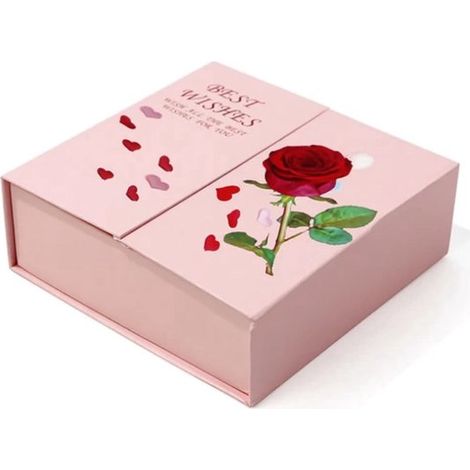Scatola regalo di San Valentino, regalo di San Valentino per la fidanzata, sorpresa floreale creativa, 11 rose a forma di cuore, portagioie per collana o collana (1/5)
