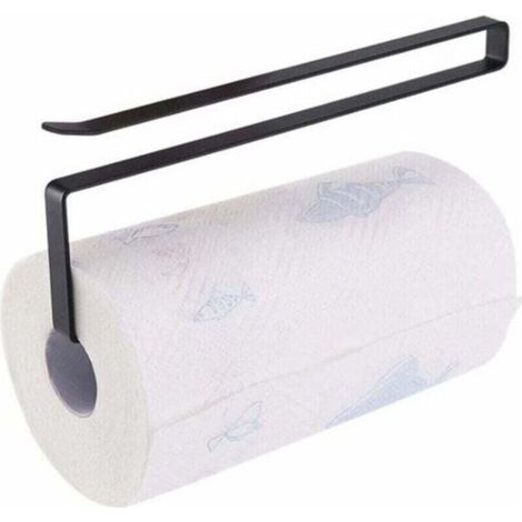26cm Porte Rouleau de Cuisine, Porte Essuie Tout Cuisine, Support pour Rouleau de Papier sans Perçage, Support pour Rouleau de Papier sous Armoire, Porte Essuie Tout