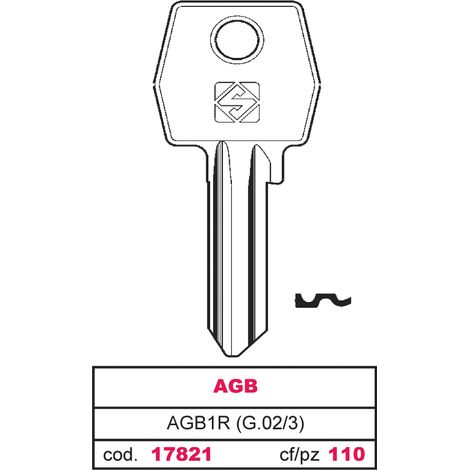 Silca CHIAVE ASC AGB1R (G.VAC 3) AGB 100.00 pz