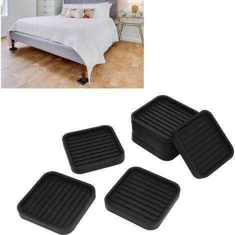 Gummimatten für Bettbeine, Sofas, Schränke und Möbel, um ein Ausrutschen und Beschädigungen an Böden, Kühlschrankfüßen, Tisch- und Stuhlfüßen, Couchtischfüßen und Waschmaschinenfüßen zu verhindern. (1/5)