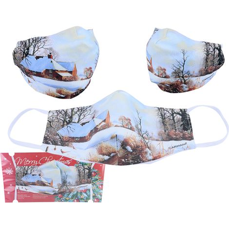 Schutzmaske mit Weihnachtsdekoration und Sternenmuster – als Geschenk für Zuhause (1/2)
