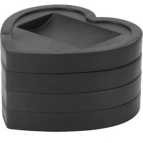 Set mit 4 runden, herzförmigen Bodenschonern, Antirutschpads für Möbelbeine, Rollen und Räder, Parkettbodenschutz, universelles Stabilisierungszubehör (1/5)