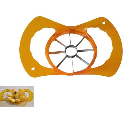 Trade Shop - Cortador De Manzanas 10 Cm Rodajas Cuñas 8 Cuchillas De Acero Utensilios De Cocina -
