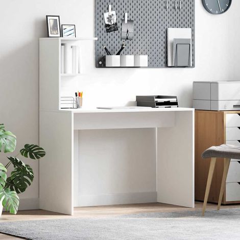 Schreibtisch mit Regal Weiß 102 x 50 x 124 cm Holzwerkstoff