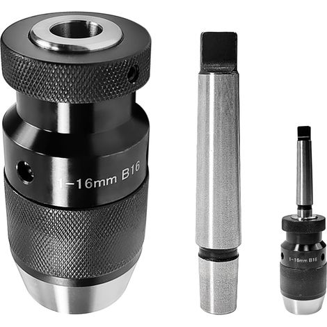 Mandrin de Perceuse MK2 - B16 Offrant une Plage de Serrage de 16 mm, Mandrin Tour a Metaux, Adapté pour L'arbre MT2 - B16, Idéal pour Fixer Les Outils de Tour, le Perçage et le Mandrin pour Tour MK2