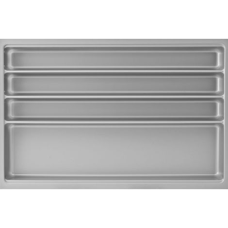Agoform Besteckeinsatz Scoop II 474x716x59mm, Besteckkasten Kunststoff silber (1/5)