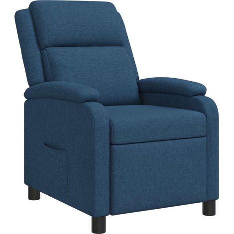 Recliner Blue Fabric vidaXL (1/5)
