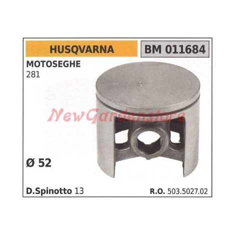 Pistone motosega 281 Ø 52mm HUSQVARNA 011684