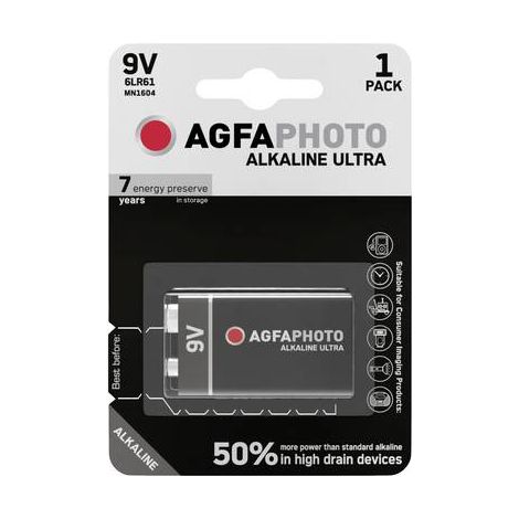 AgfaPhoto Ultra 6LR61 Pile 6LR61 (9V) alcaline(s) 9 V 1 pc(s) (1/2)