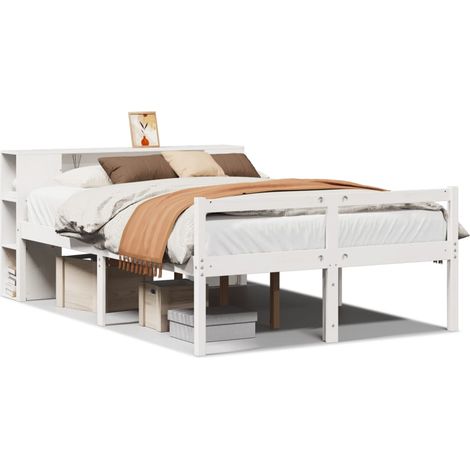 Maison Exclusive - Letto Libreria senza Materasso Bianco 120x190 cm Legno di Pino
