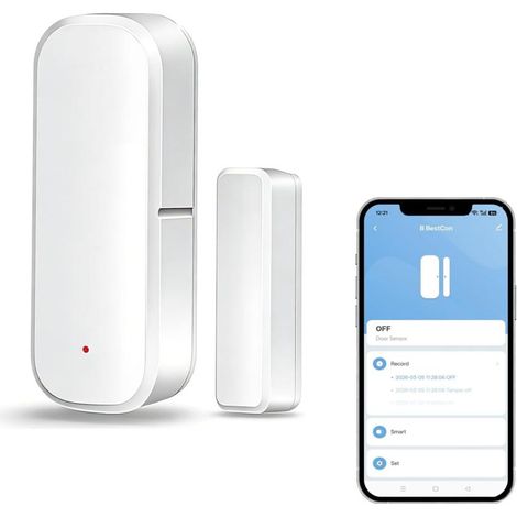 ZigBee-Tür- und Fenstersensor, benötigt einen ZigBee-Hub, kompatibler Türöffnungsmelder (1/5)