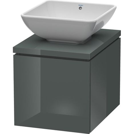 Meuble sous-vasque L-CUBE 420x547x400mm Gris Doloaveci brillant